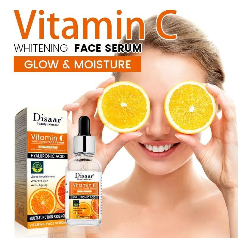 Disaar Vitamin C & Hyaluronic Acid Face Serum/anti-aging Serum it protects the skin from harsh sun, helps the skin to restore whiteness, stimulates collagen production, prevents the skin from sagging.