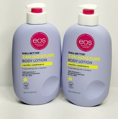 Eos Shea Better Vanilla Cashmere Body Lotion 24H Moisture - Indulgent, Long-Lasting Hydration-473ml it offers intense hydration without heaviness, making it perfect for daily.