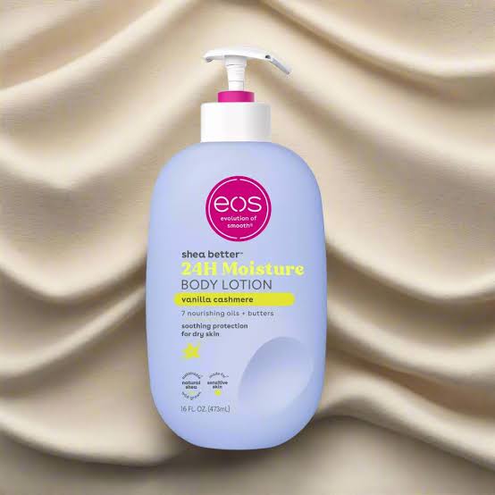 Eos Shea Better Vanilla Cashmere Body Lotion 24H Moisture - Indulgent, Long-Lasting Hydration-473ml it offers intense hydration without heaviness, making it perfect for daily.