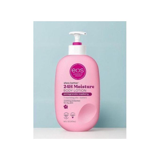Eos Shea Better Body Lotion Pomegranate Raspberry, 24-Hour Moisture Skin Care, Lightweight & Non-Greasy, Natural Shea, Vegan-473ml Soothe and protect your skin with our lightweight, non-greasy .