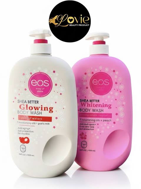 EOS Shea Butter Glowing Body Wash (Coconut Waters) - An antiaging body cleanser with shea butter, coconut water, 7 moisturizing oils, and goat’s milk,cleanses deeply & hydrating makes skin soft smooth