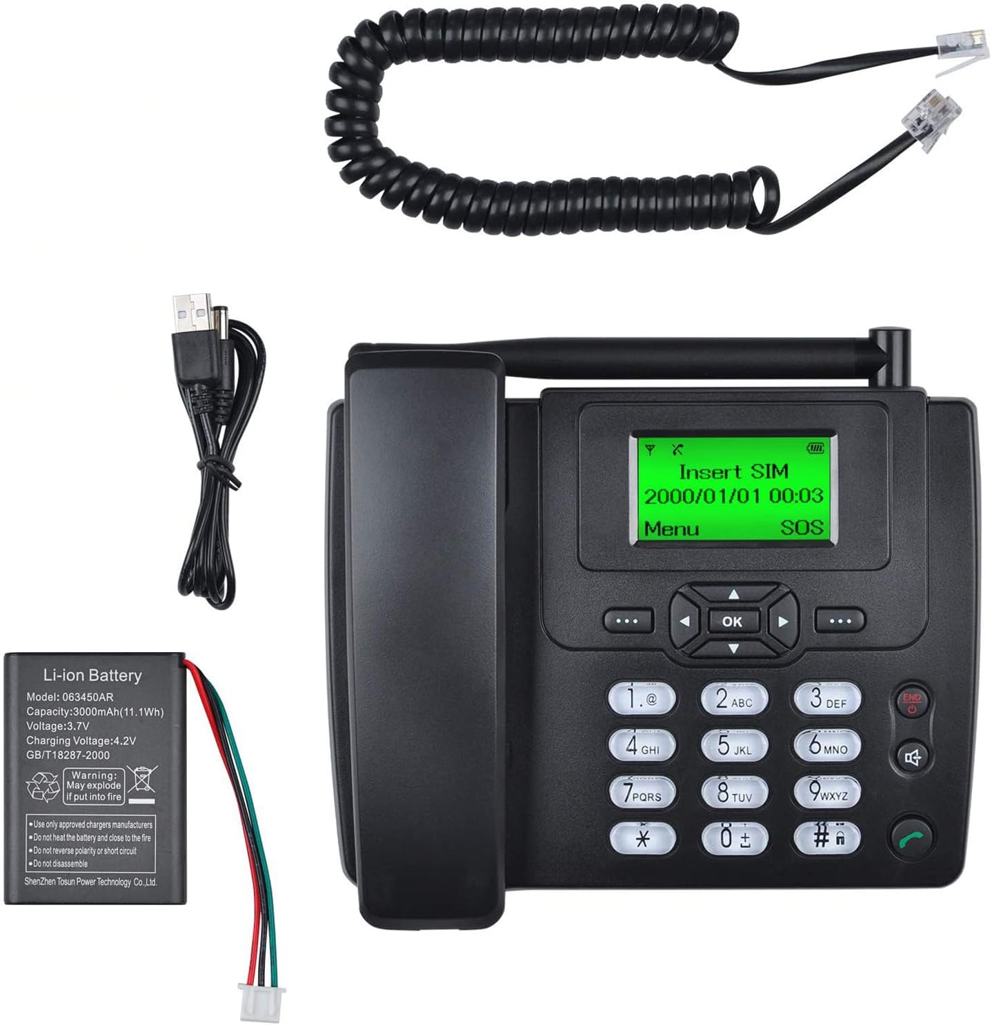 GSM FWP 6588 Fixed Wireless Phone - With SIM Card Slot, Caller ID, Dot-matrixed Display , Multi-languages Selection is compatible with any GSM SIM card in Kenya (Safaricom, Airtel, Telkom ) .