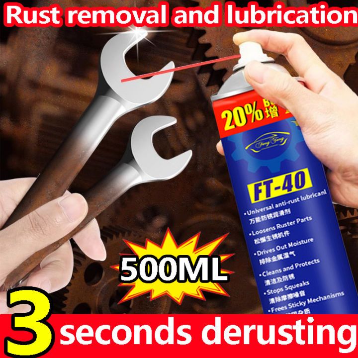 FT-40 Multi-Purpose Lubricant Spray – Rust Remover, Cleaner & Protector.Designed to penetrate stuck parts, reduce friction, and protect metal surfaces, it is ideal for household, automotive, workshop.