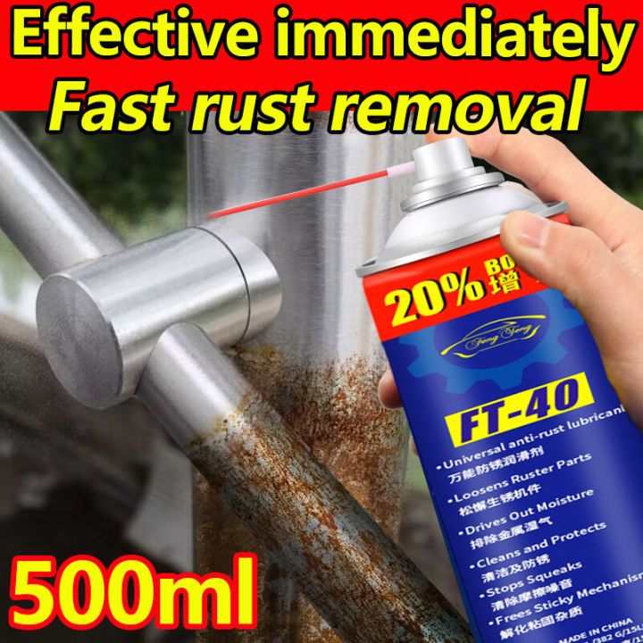 FT-40 Multi-Purpose Lubricant Spray – Rust Remover, Cleaner & Protector.Designed to penetrate stuck parts, reduce friction, and protect metal surfaces, it is ideal for household, automotive, workshop.