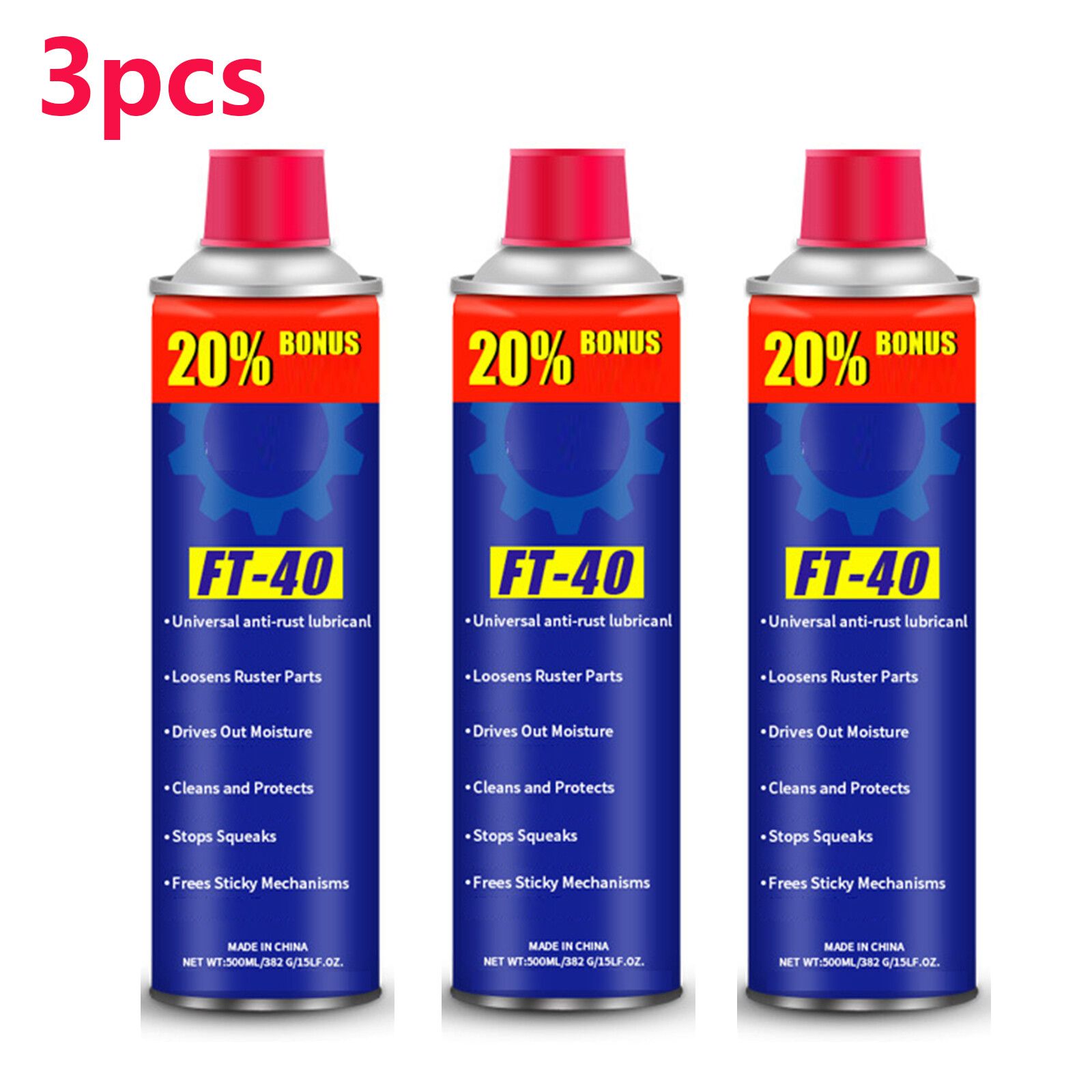 FT-40 Multi-Purpose Lubricant Spray – Rust Remover, Cleaner & Protector.Designed to penetrate stuck parts, reduce friction, and protect metal surfaces, it is ideal for household, automotive, workshop.