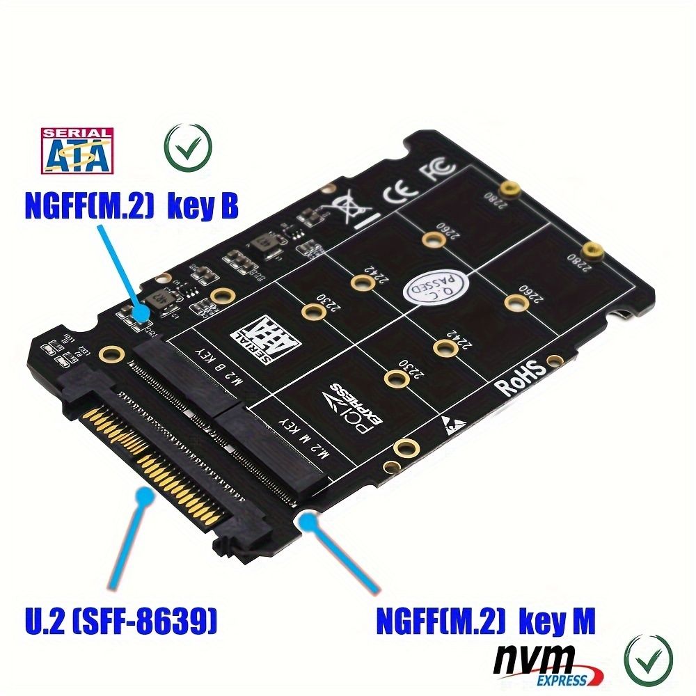 Combo M.2 NGFF B-Key & mSATA SSD to USB Type-C Converter Case Enclosure with Switch This product exclusively supports M.2 NGFF (SATA protocol) interface and does not support NVME and PCI-E protocol.