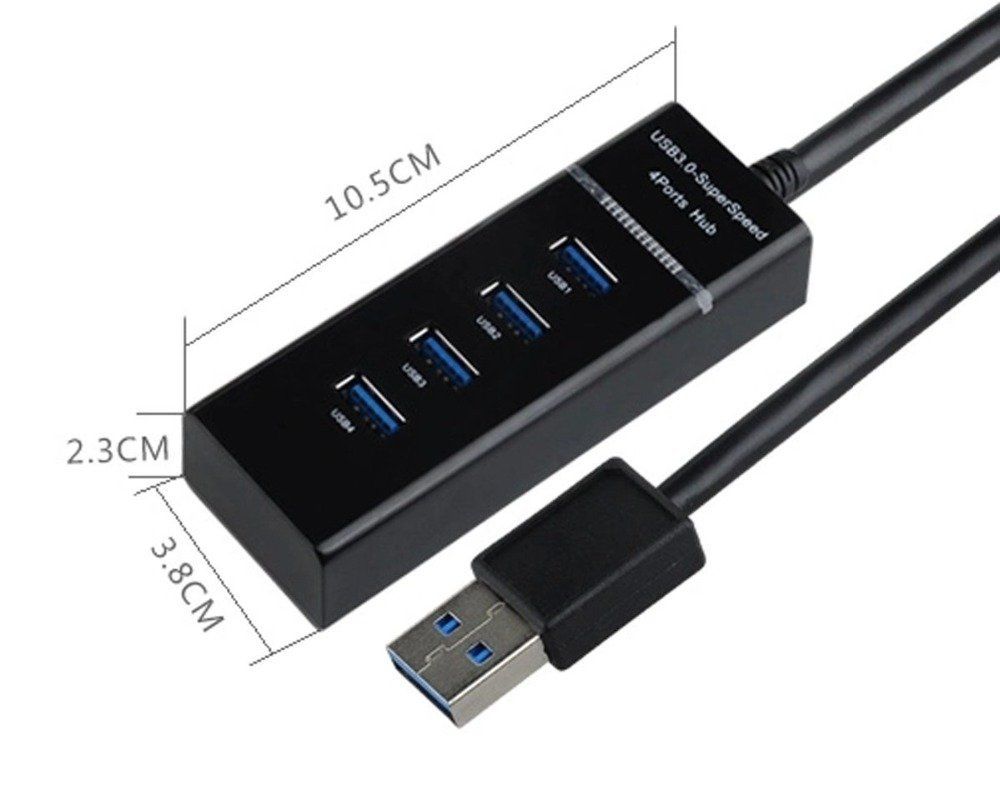 HUB Usb 3.0 HUB 4 Port For Laptop/PC .The USB hub supports multiple systems such as for MacBook Air,Laptop,iMac,PC,USB Flash Drives,Hard Drive 【Protect External Devices】