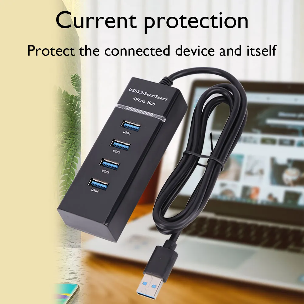 HUB Usb 3.0 HUB 4 Port For Laptop/PC .The USB hub supports multiple systems such as for MacBook Air,Laptop,iMac,PC,USB Flash Drives,Hard Drive 【Protect External Devices】