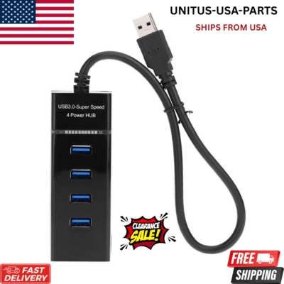 HUB Usb 3.0 HUB 4 Port For Laptop/PC .The USB hub supports multiple systems such as for MacBook Air,Laptop,iMac,PC,USB Flash Drives,Hard Drive 【Protect External Devices】