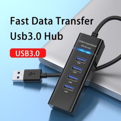 HUB Usb 3.0 HUB 4 Port For Laptop/PC .The USB hub supports multiple systems such as for MacBook Air,Laptop,iMac,PC,USB Flash Drives,Hard Drive 【Protect External Devices】