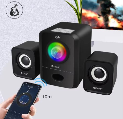 Kisonli U-2900 USB Speaker.For Computers, For Televisions, For Smartphones or Tablets, For Music Players