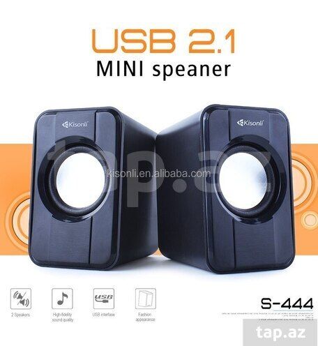 Kisonli Portable Desktop/Laptop USB Speakers Can be easily connected laptop, PC, MP3, MP4, mobile phones, entertainment facilities, such as the only, listen to the music style7.