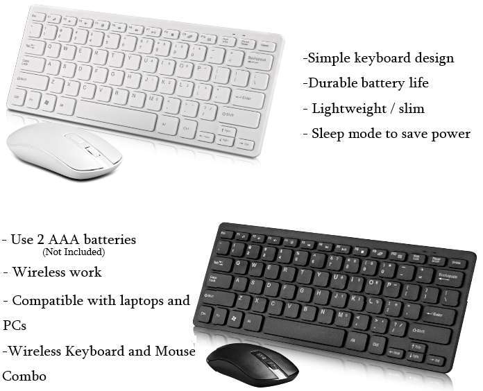 Universal Brand New Mini Wireless Keyboard & Mouse Combo – GKM901.the convenience of wireless technology, the GKM901 offers a comprehensive package that meets various requirements.