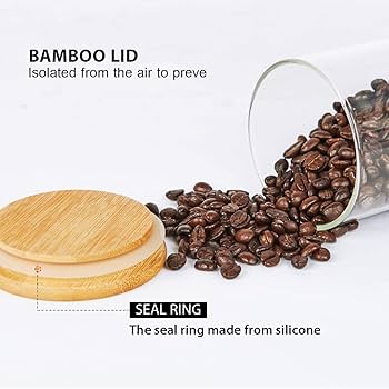 12pcs Round Glass Spice Jar Set with Bamboo Lid 200ml Airtight Containers for Kitchen Storage Seasoning Herbs and Spices jars are perfect for storing a wide range of spices, herbs, seasonings.