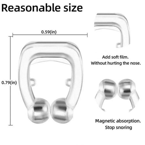 3 PCS Snoring Stop Silicone Magnetic Anti Snore Nose Clip Device is designed to maximize airflow through the nasal passage ways.Applicable to any shape of nostrils., EFFECTIVE AND REUSABLE.
