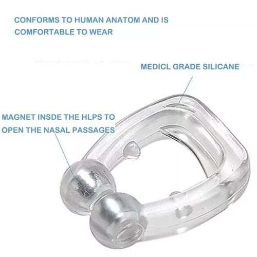 3 PCS Snoring Stop Silicone Magnetic Anti Snore Nose Clip Device is designed to maximize airflow through the nasal passage ways.Applicable to any shape of nostrils., EFFECTIVE AND REUSABLE.