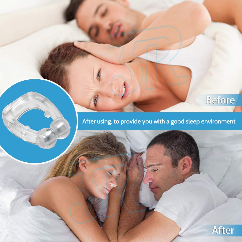 3 PCS Snoring Stop Silicone Magnetic Anti Snore Nose Clip Device is designed to maximize airflow through the nasal passage ways.Applicable to any shape of nostrils., EFFECTIVE AND REUSABLE.