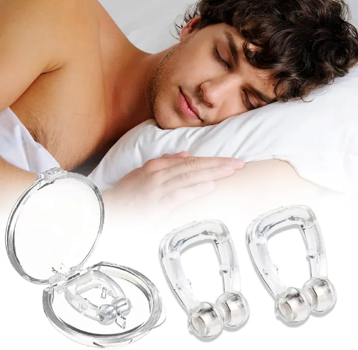 3 PCS Snoring Stop Silicone Magnetic Anti Snore Nose Clip Device is designed to maximize airflow through the nasal passage ways.Applicable to any shape of nostrils., EFFECTIVE AND REUSABLE.