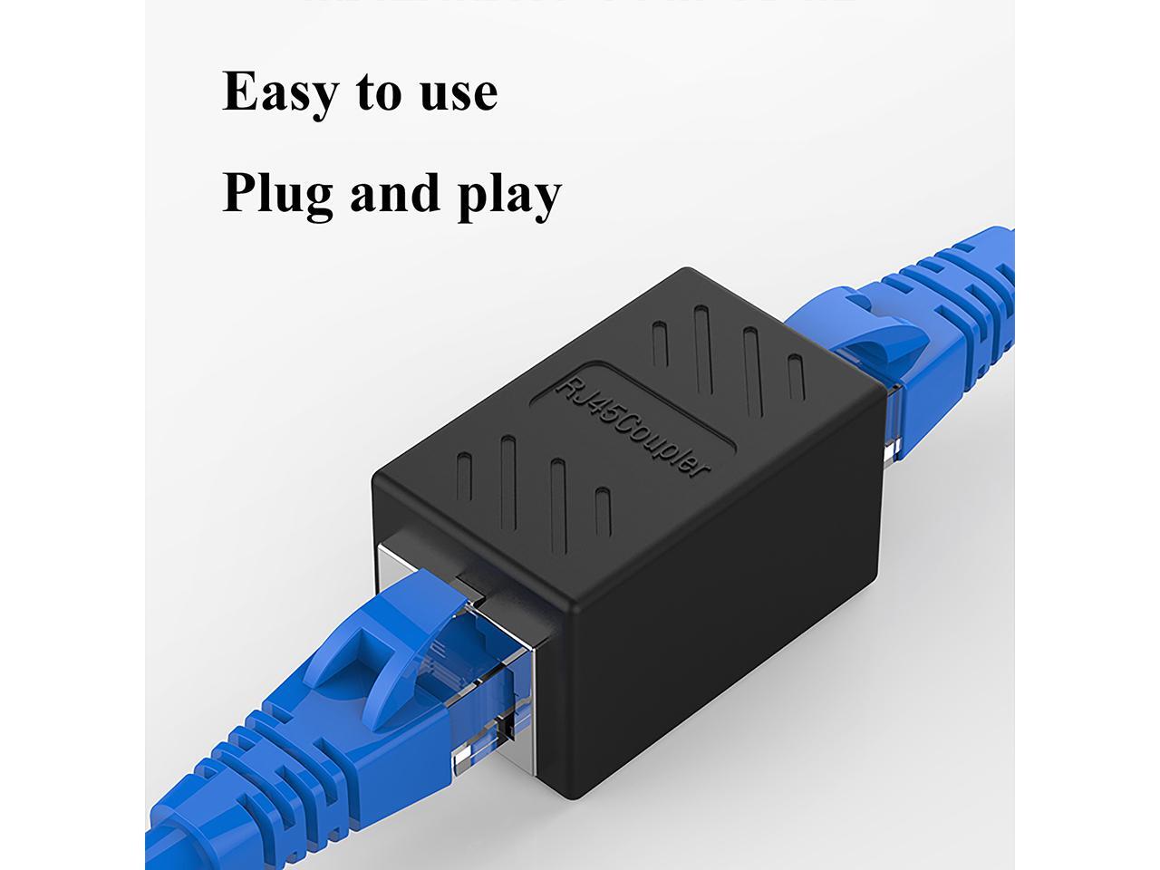 RJ45 Ethernet Cable Connector are metallic shielded to prevent electrical interference. 8P8C female to female Ethernet coupler work perfectly