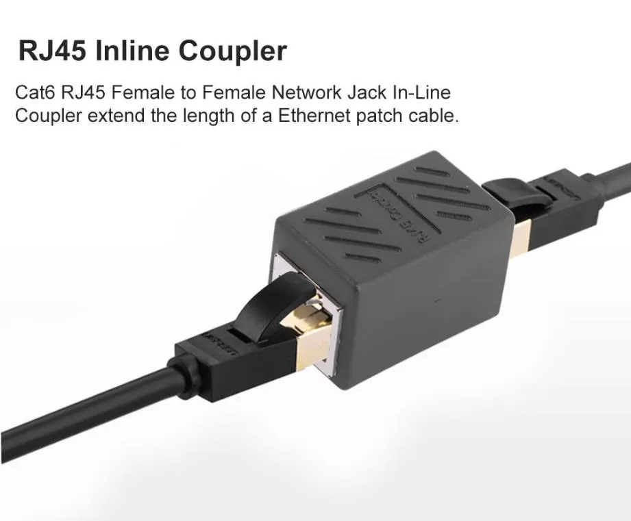 RJ45 Ethernet Cable Connector are metallic shielded to prevent electrical interference. 8P8C female to female Ethernet coupler work perfectly