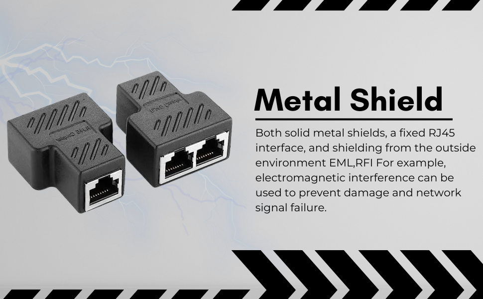 Practical Rj45 Splitter Adapter Port Cat5/6 Lan Ethernet Cable High Performance 1 To 2 Ways Dual Female Switching Onleny to allow two devices to surf the Internet simultaneously.