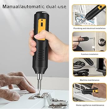 Powerful Compact Electric Screwdriver Set,Rechargeable Cordless Mini Electric Screwdriver it boasts over-current protection, over-temperature protection,voltage protection,and comprehensive charging.
