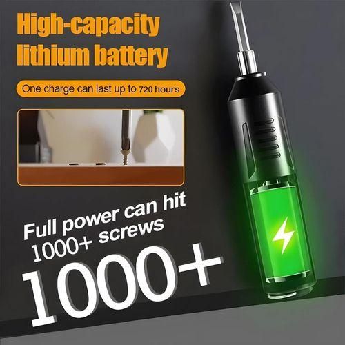 Powerful Compact Electric Screwdriver Set,Rechargeable Cordless Mini Electric Screwdriver it boasts over-current protection, over-temperature protection,voltage protection,and comprehensive charging.