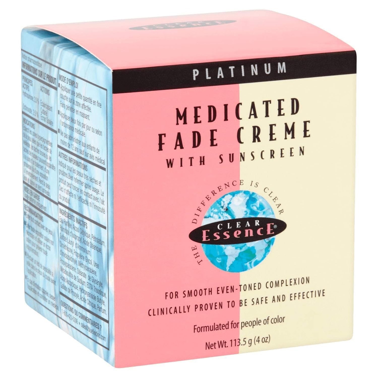 Clear Essence Medicated Fade Crème For Smooth Even Toned Complexion velvety cream absorbs quickly into the skin and contains the gold-standard for skin lightening,which visibly reduces the dark spots.