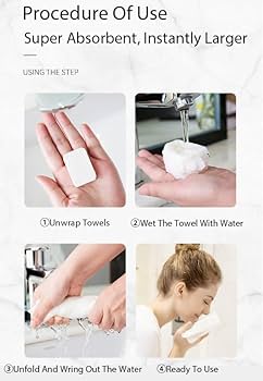 Magic Compact Towels Pack Of 20 Pieces Coin Tissues Towel is made of non-woven cotton, which is hygiene and biodegradable, no spices, no preservatives, no alcohol and no fluoresce.