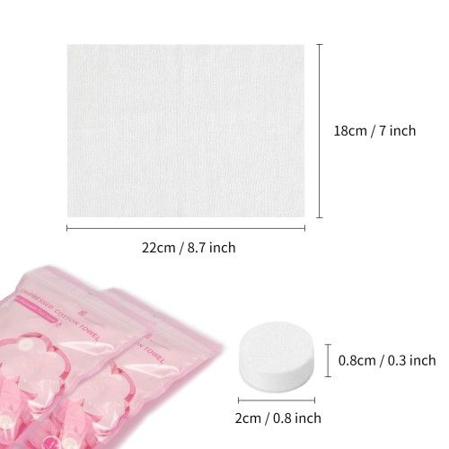 Magic Compact Towels Pack Of 20 Pieces Coin Tissues Towel is made of non-woven cotton, which is hygiene and biodegradable, no spices, no preservatives, no alcohol and no fluoresce.