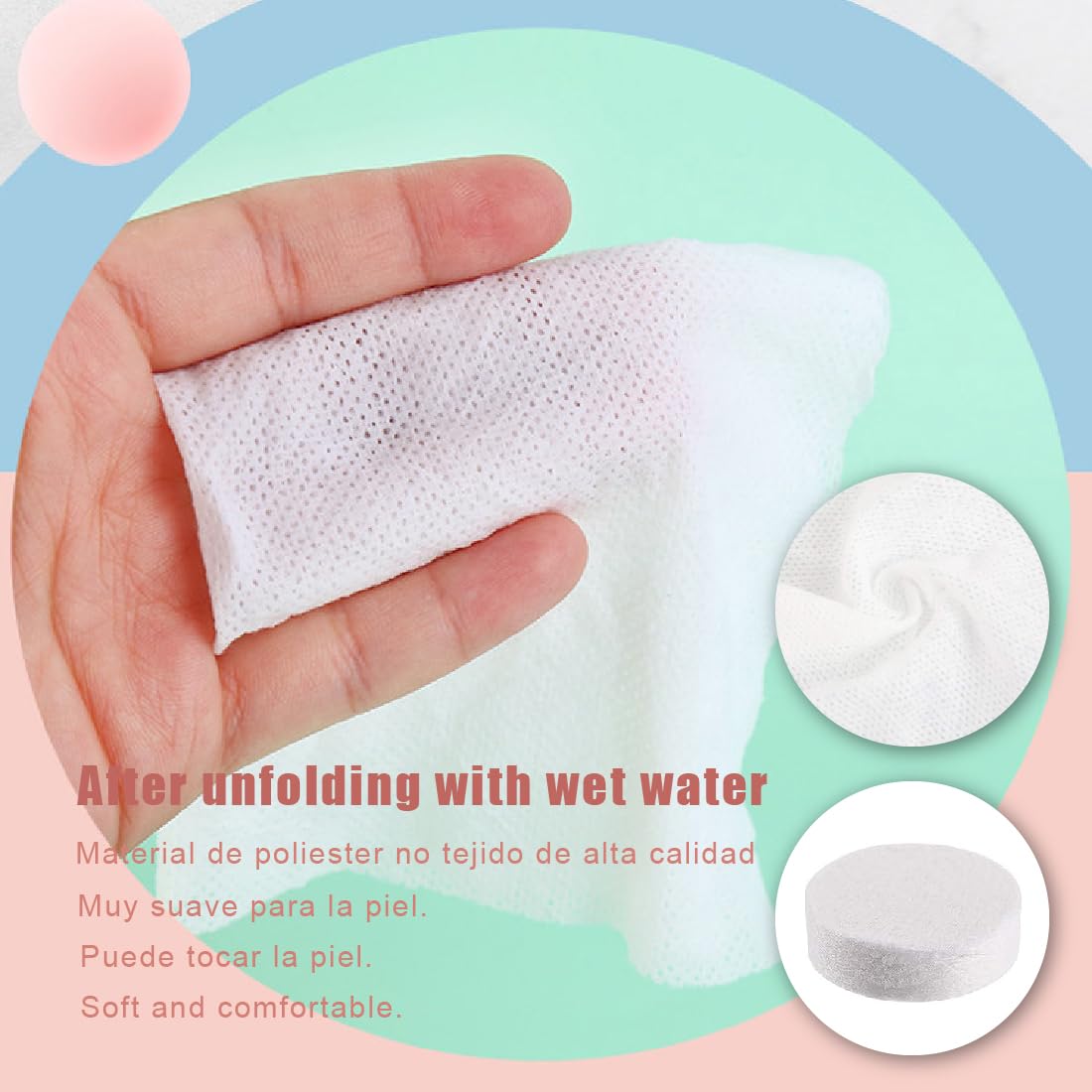 Magic Compact Towels Pack Of 20 Pieces Coin Tissues Towel is made of non-woven cotton, which is hygiene and biodegradable, no spices, no preservatives, no alcohol and no fluoresce.