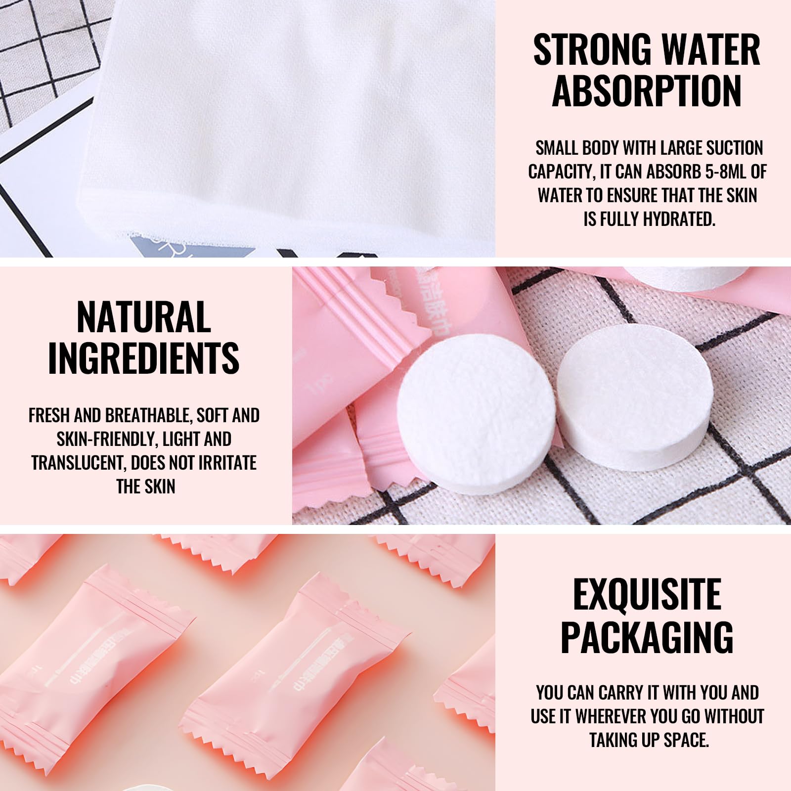 Magic Compact Towels Pack Of 20 Pieces Coin Tissues Towel is made of non-woven cotton, which is hygiene and biodegradable, no spices, no preservatives, no alcohol and no fluoresce.