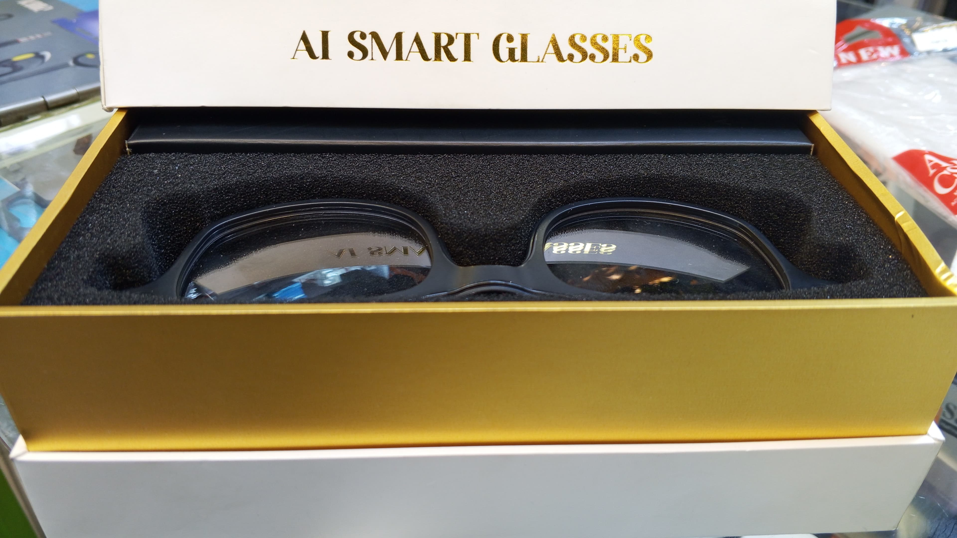 AIMB-G1 AI Smart Camera Glasses 1080P HD - Bluetooth Video Recording Glasses with Voice Control, Wearable Sport Camera Eyeglasses for Driving, Hiking, Outdoor & Open on Computer.it can take photos.