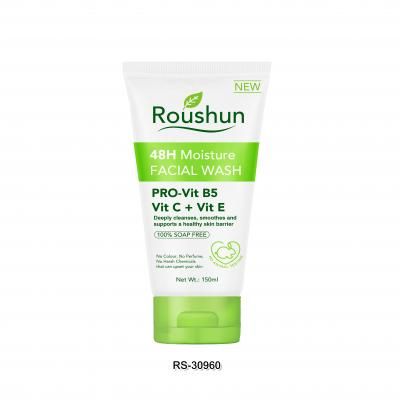 Roushun Moisture 48H Facial Wash a gentle yet effective cleanser designed to remove dirt, oil, and impurities while locking in long-lasting hydration.leaves your face feeling clean, soft, and fresh.