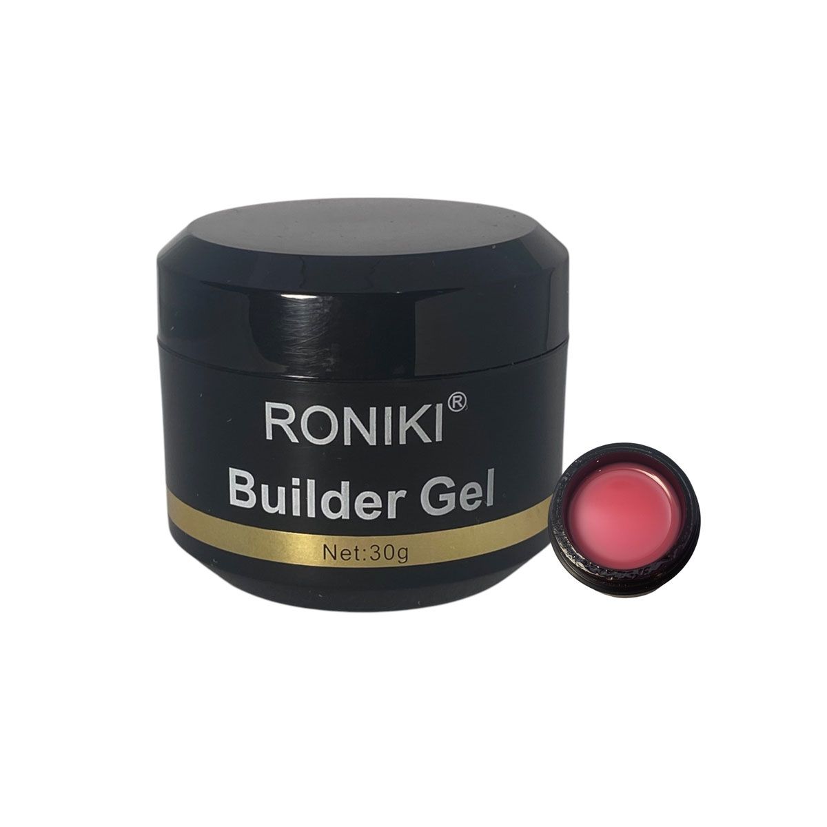 Roniki builder gel 20g It is a professional-grade hard gel designed for nail extensions,overlays,and strengthening natural nails.The gel typically has a medium consistency that allows to spread easily
