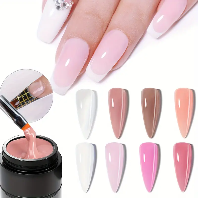 RONIKI Builder Gel, a self-shaping, hard gel used for artificial nail applications and strengthening natural nails. It is commonly used in professional nail salons or for at-home manicures .