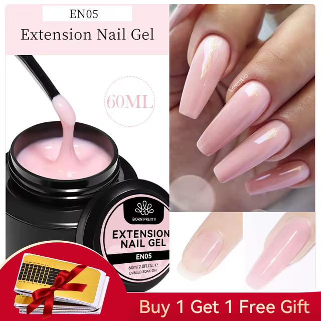 RONIKI Builder Gel, a self-shaping, hard gel used for artificial nail applications and strengthening natural nails. It is commonly used in professional nail salons or for at-home manicures .