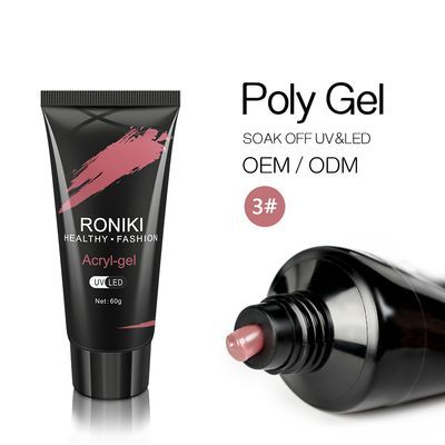 Roniki Acrylic Gel Crystal Nails UV Gel For Nail Art -60g It is a nail enhancement product that combines the strength of acrylic with the flexibility of gel systems.