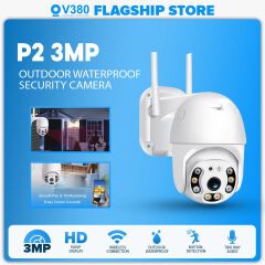 WIRELESS DAY AND NIGHT VISION OUTDOOR SMART WIFI IP CCTV SECURITY CAMERA 360 PTZ.Waterproof / Weatherproof, Two-Way Audio, Pan-Tilt, Night Vision, Reset, Built-In Mic, Wide Angle.