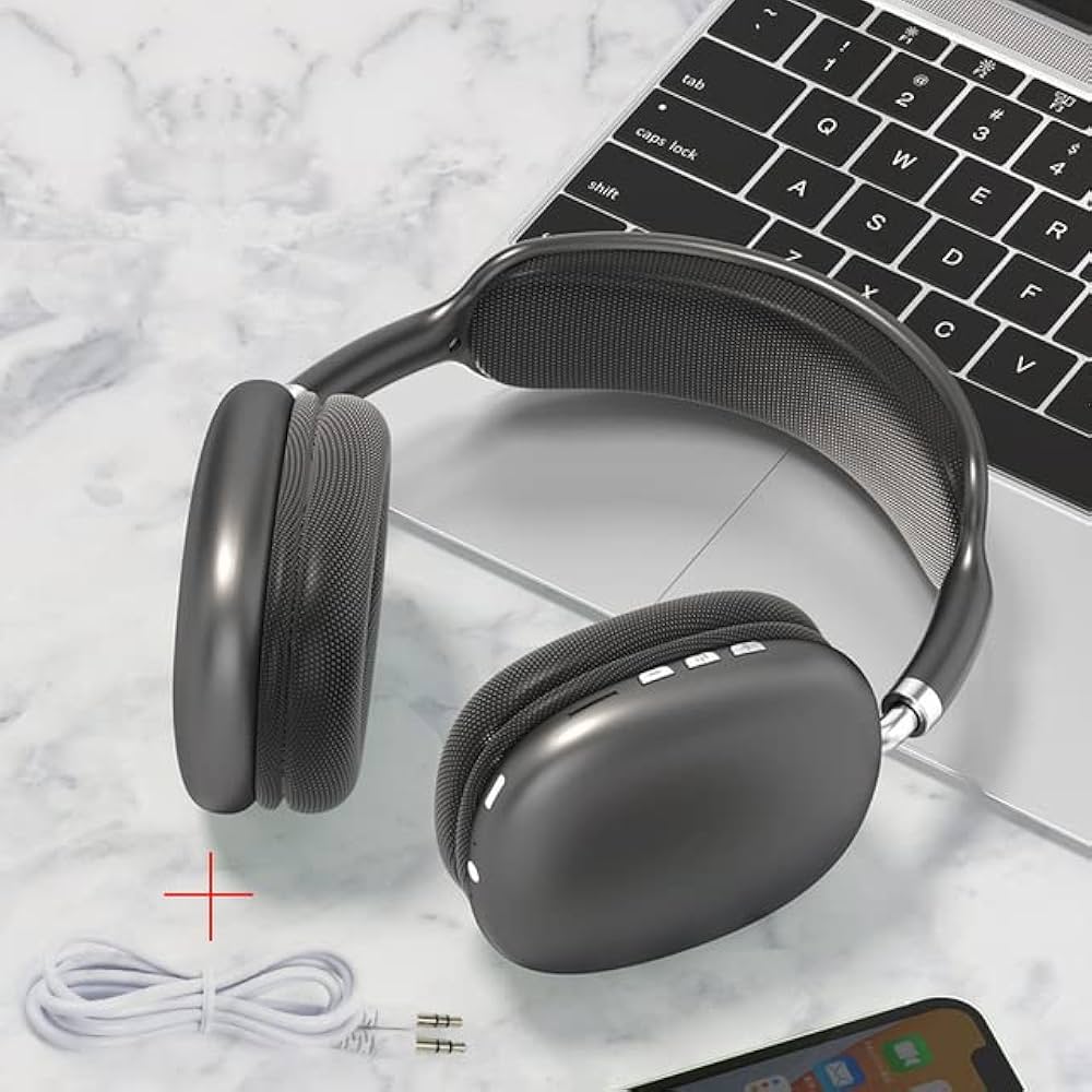 P9 Wireless Bluetooth HiFi Stereo Over Ear Headphones with Microphone Sports Noise Cancelling for Travel/Home/Office wireless connection, built-in microphones,and supports TF cards and 3.5mm AUX cable