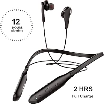 U&I Wireless Bluetooth Neck Band Headphone Earbuds Earphones Includes an integrated microphone and multifunctional controls for managing calls and volume.