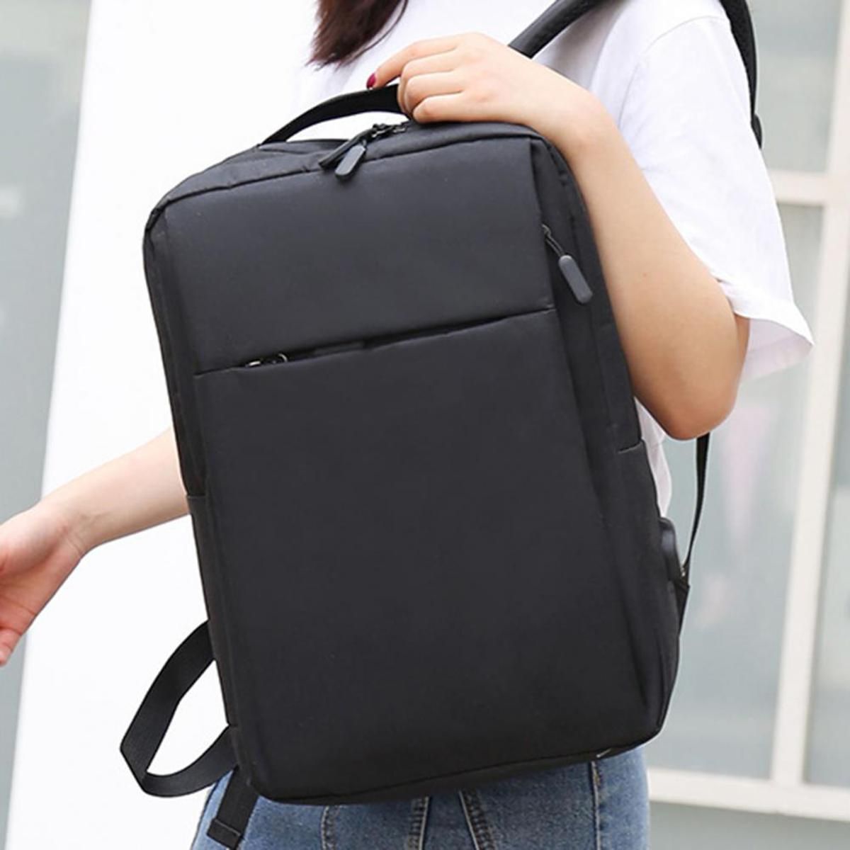 Business Laptop Backpack – Waterproof, Anti-Theft, USB Charging Port, Large Capacity – Black waterproof material with an anti-theft design, it keeps your belongings secure.
