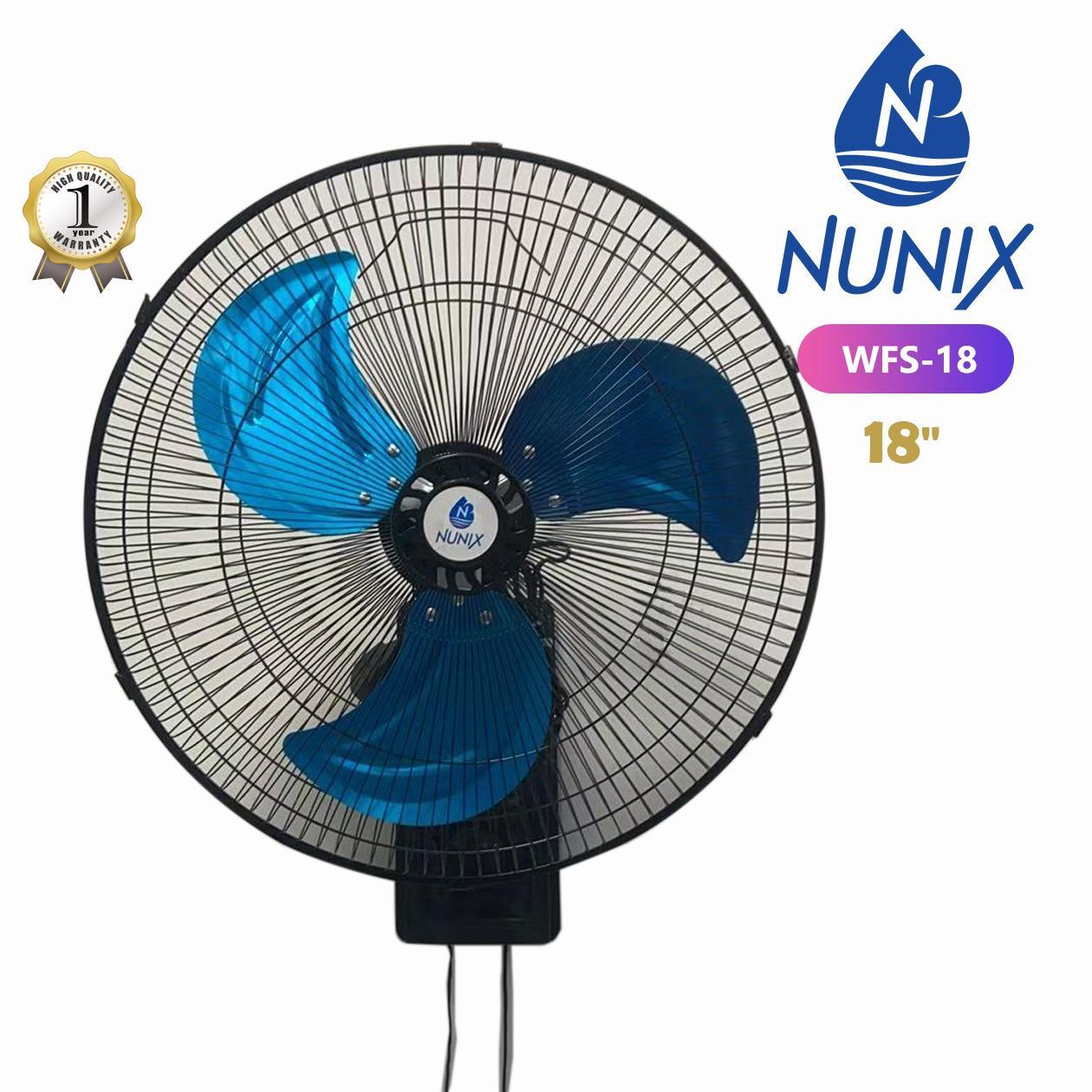 Nunix WFS-18 18 Inch Wall Fan High Speed Cooling with 3 Adjustable Speeds and Remote Control for Home Office Bedroom Durable Metal Grill and Quiet Operations.