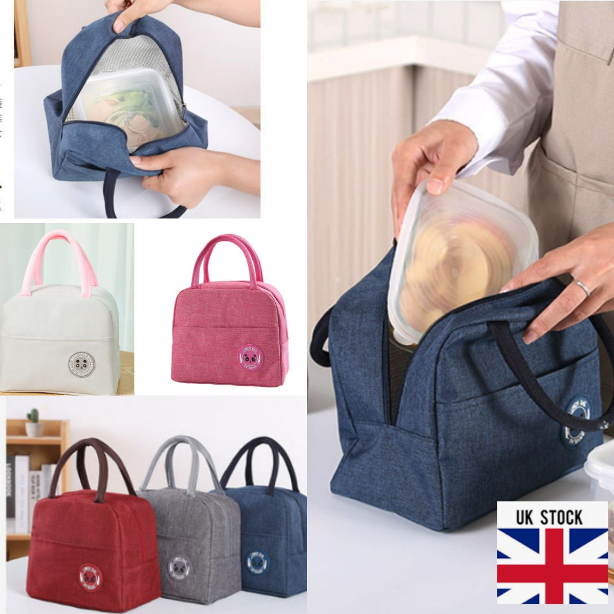 Hot Sale 8 Litre Cool Bag, Small, Lunch Bag, Lunch Bag, Thermal Bag, Insulated Bag, Picnic Bag, Small Cool Bag For On The Go To Keep Lunch Warm, MULTICOLOR lined with eco-friendly aluminum foil.
