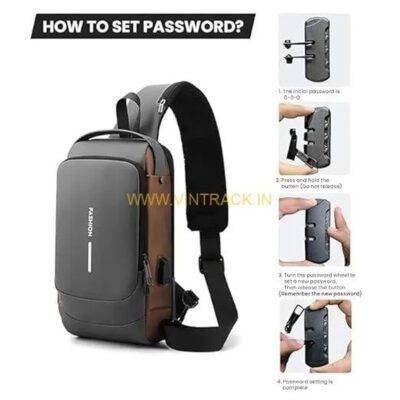 Multifunction Anti-Theft USB Shoulder Chest Bag Sling for Travel, Waterproof Durable Crossbody Bag with USB Charging Port, Secure Travel Organizer for Men and Women .