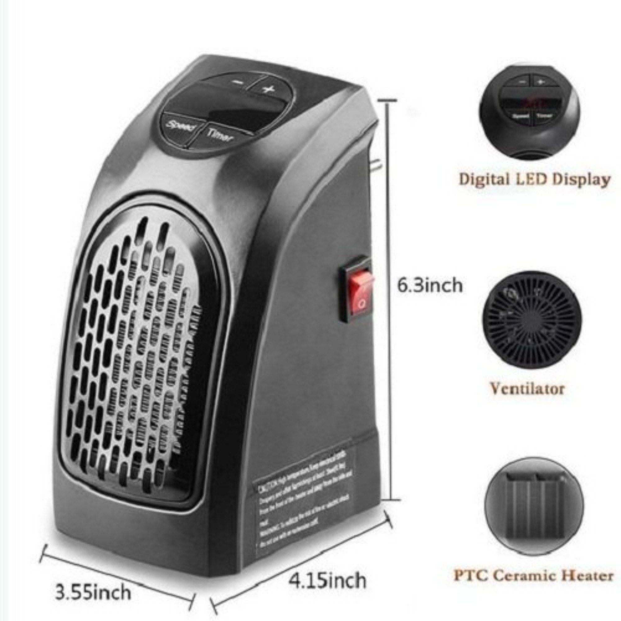 Portable Room Heater With Automatic Timer Digital LED Display allows to travel with you wherever you’d like to keep warmYou no longer have to worry about being cold while sleeping, showering, working.