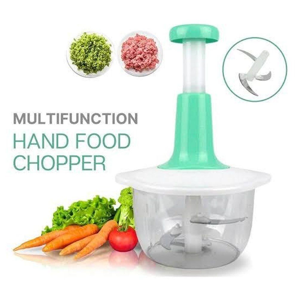 Manual Hand Push Vegetable Chopper Mincer Dicer, Food Processor Chopper, Manual Food Processor, Sharp Blades Chopper, Mixer Cutter For Onion, Salad, Tomato,Garlic,Large Vegetable & All In One Solution