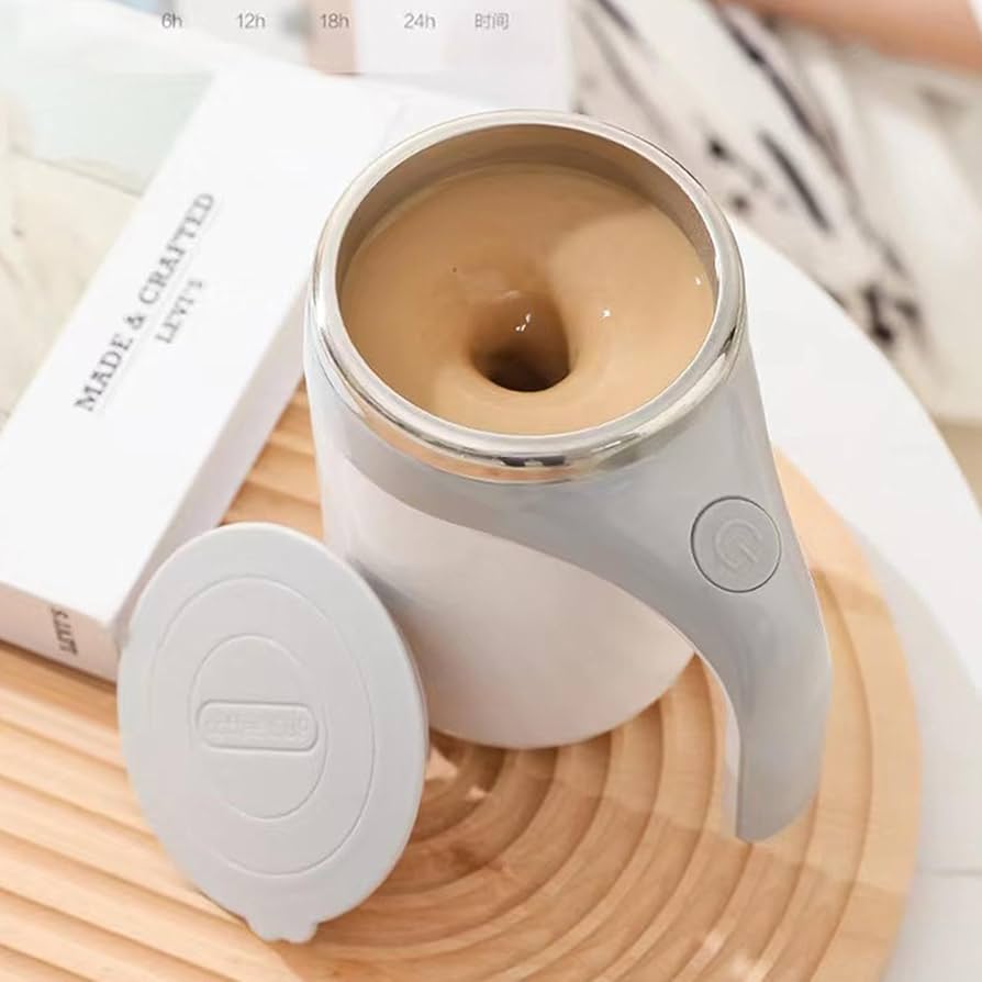 Automatic Magnetic Stirring Coffee Cup, 380ml Auto Self Stirring Coffee Mug Stainless Steel Cup Electric Smart Mug, Rotating Office Travel Mixing Cup For Hot Chocolate Cocoa Milk Latte Tea, MULTICOLOR
