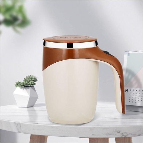 Automatic Magnetic Stirring Coffee Cup, 380ml Auto Self Stirring Coffee Mug Stainless Steel Cup Electric Smart Mug, Rotating Office Travel Mixing Cup For Hot Chocolate Cocoa Milk Latte Tea, MULTICOLOR