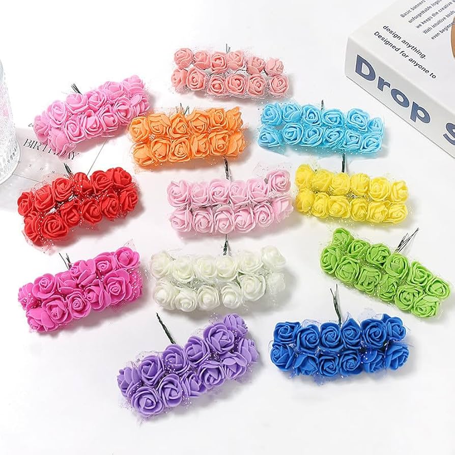 mirror decor 50Pcs Mini 3. 5cm PE Foam Rose Flower Head, Artificial Rose Flowers, Artificial Rose Fake Foam Flowers Head,Handmade DIY Wedding Home Decoration foam, which gives them a realistic.